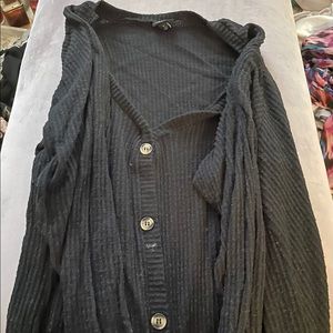 Torrid black textured button up cardigan